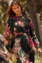 Load image into Gallery viewer, Eva Fall Floral Midi Dress