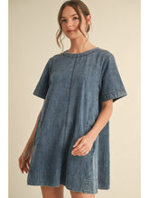 Load image into Gallery viewer, Restocked!! Vivian Denim Swing Dress