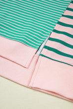 Load image into Gallery viewer, Melanie Green Stripe Color Block Sweatshirt