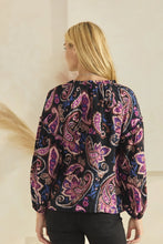 Load image into Gallery viewer, Becca Paisley Print Peasant Top