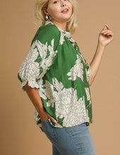 Load image into Gallery viewer, Bianca Floral Scallop Sleeve Top