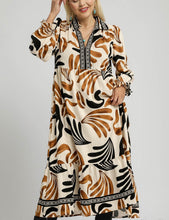 Load image into Gallery viewer, Kiki Boho Leafy Print Midi Dress