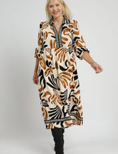 Load image into Gallery viewer, Kiki Boho Leafy Print Midi Dress