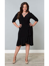 Load image into Gallery viewer, Restocked! Whimsy Wrap Dress in Black