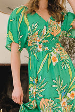 Load image into Gallery viewer, Elizabeth Green Floral Smocked Maxi Dress - FINAL SALE