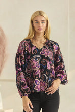 Load image into Gallery viewer, Becca Paisley Print Peasant Top