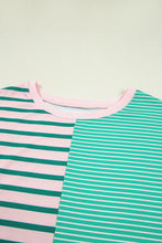 Load image into Gallery viewer, Melanie Green Stripe Color Block Sweatshirt