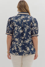 Load image into Gallery viewer, Hattie Midnight Floral Print Puff Sleeve Top