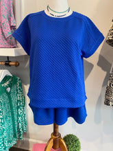 Load image into Gallery viewer, Cybil Textured Shorts (Royal or Black) - FINAL SALE