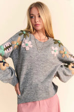 Load image into Gallery viewer, Kinsley Embroidered Floral Sweater