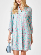 Load image into Gallery viewer, Restocked! Lorraine Mint & Magenta Wrinkle Free Dress