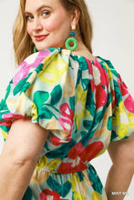Load image into Gallery viewer, Saylor Floral Puff Sleeve Midi Dress