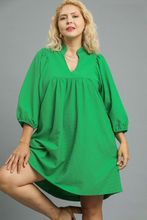 Load image into Gallery viewer, Restocked! Taylor Textured Puff Sleeve Babydoll Dress