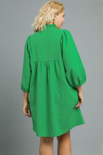 Load image into Gallery viewer, Restocked! Taylor Textured Puff Sleeve Babydoll Dress