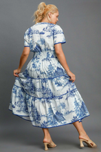 Load image into Gallery viewer, Sutton Blue Toile Tiered Maxi - FINAL SALE