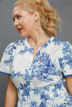 Load image into Gallery viewer, Sutton Blue Toile Tiered Maxi - FINAL SALE