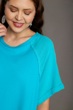 Load image into Gallery viewer, Tamara Mixed French Terry and Cotton Gauze Top - FINAL SALE