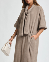 Load image into Gallery viewer, Anna Ribbed Tunic Maxi Dress in Light Cocoa