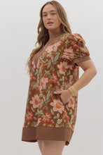 Load image into Gallery viewer, Stacia Brown Floral Print Dress