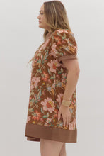 Load image into Gallery viewer, Stacia Brown Floral Print Dress