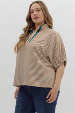 Load image into Gallery viewer, Mia Caramel Striped Top