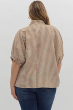 Load image into Gallery viewer, Mia Caramel Striped Top