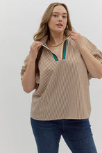 Load image into Gallery viewer, Mia Caramel Striped Top