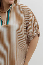 Load image into Gallery viewer, Mia Caramel Striped Top