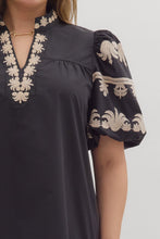 Load image into Gallery viewer, Johnna Embroidered Puff Sleeve Top