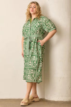 Load image into Gallery viewer, Allyson Botanical Midi Shirt Dress
