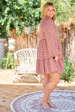 Load image into Gallery viewer, Tessa Geometric Print Tiered Dress