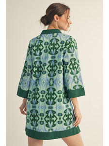 Adeline Abstract Print Shift Dress
