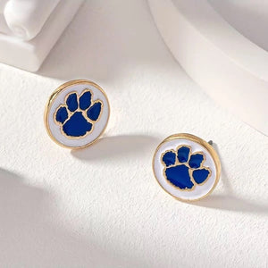 Kentucky Wildcats UK Paw Print Earrings