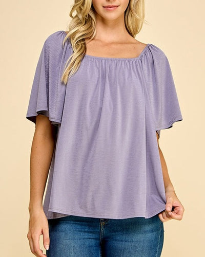 Harper Square Neck Bell Sleeve Knit Top