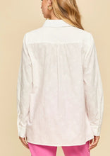 Load image into Gallery viewer, Ava Embroidered Button Up Top in White