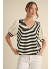Load image into Gallery viewer, Rachel Striped V-Neck Top