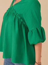 Load image into Gallery viewer, Toni V-Neck Puff Sleeve Top
