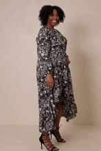 Load image into Gallery viewer, Amelia Floral Print Asymmetric Hem Maxi Dress
