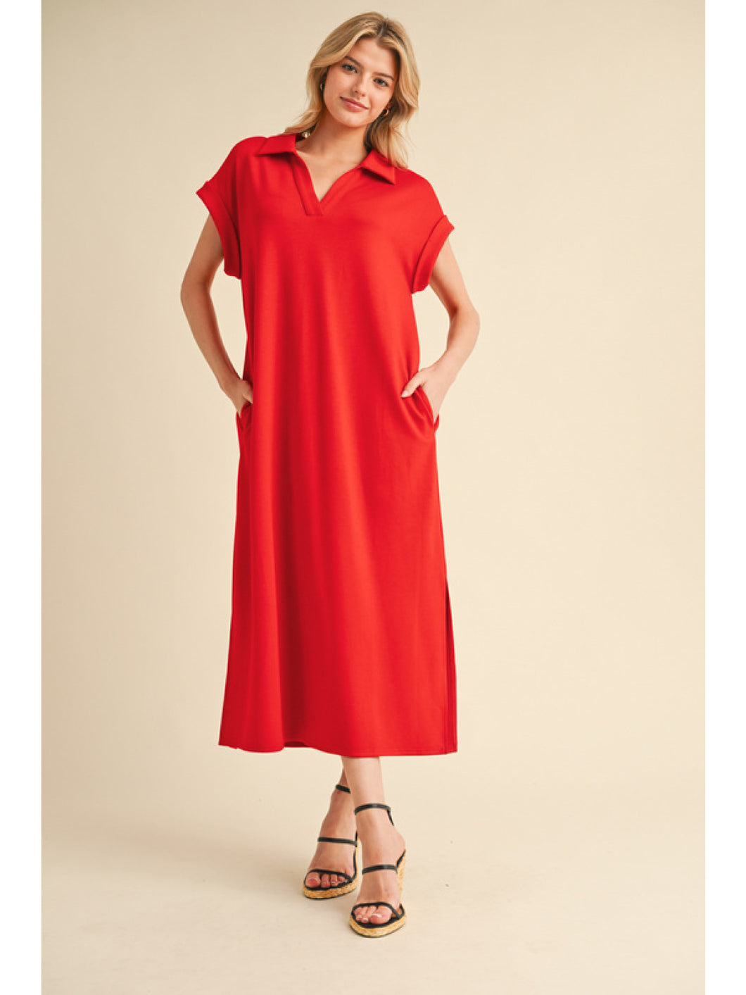 Jessie Collared Midi Dress