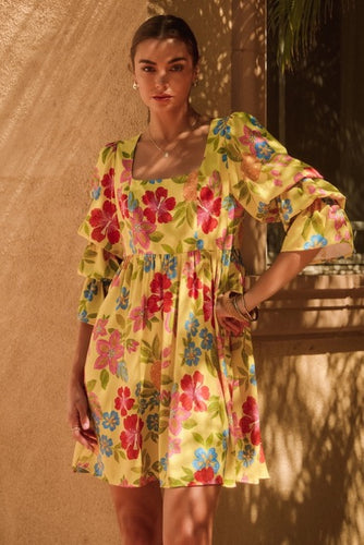 Chloe Floral Pineapple Dress - FINAL SALE