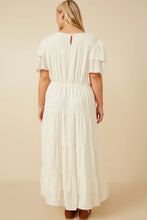 Load image into Gallery viewer, Milly Shadow Stripe Layered Sleeve Tiered Dress