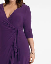 Load image into Gallery viewer, New Color! Whimsy Wrap Dress in Plum Passion