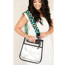 Load image into Gallery viewer, Heather Clear Purse with Black Trim