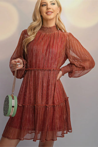 Saylor Chiffon Pleated Dress