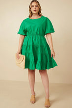 Load image into Gallery viewer, Sadie Bow Back Puff Sleeve Poplin Dress