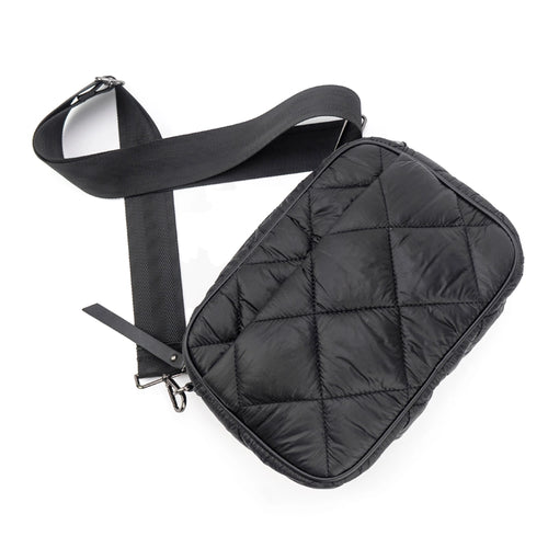 Jamie Puffer Crossbody in Black