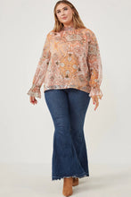Load image into Gallery viewer, Sarah Paisley Print Smock Detail Chiffon Top