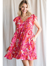 Load image into Gallery viewer, Hattie Fields of Floral Dress in Pink