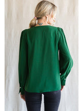 Load image into Gallery viewer, Restocked! Julia V-Neck Peasant Sleeve Top