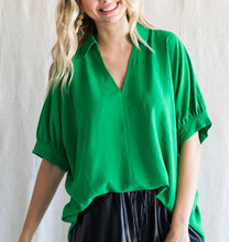 Load image into Gallery viewer, Restocked! Sara Dolman Sleeve Oversized Top in Kelly Green